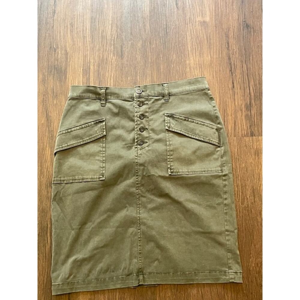 Pilcro & The Letterpress  Size 8 Army‎ Green Skirt